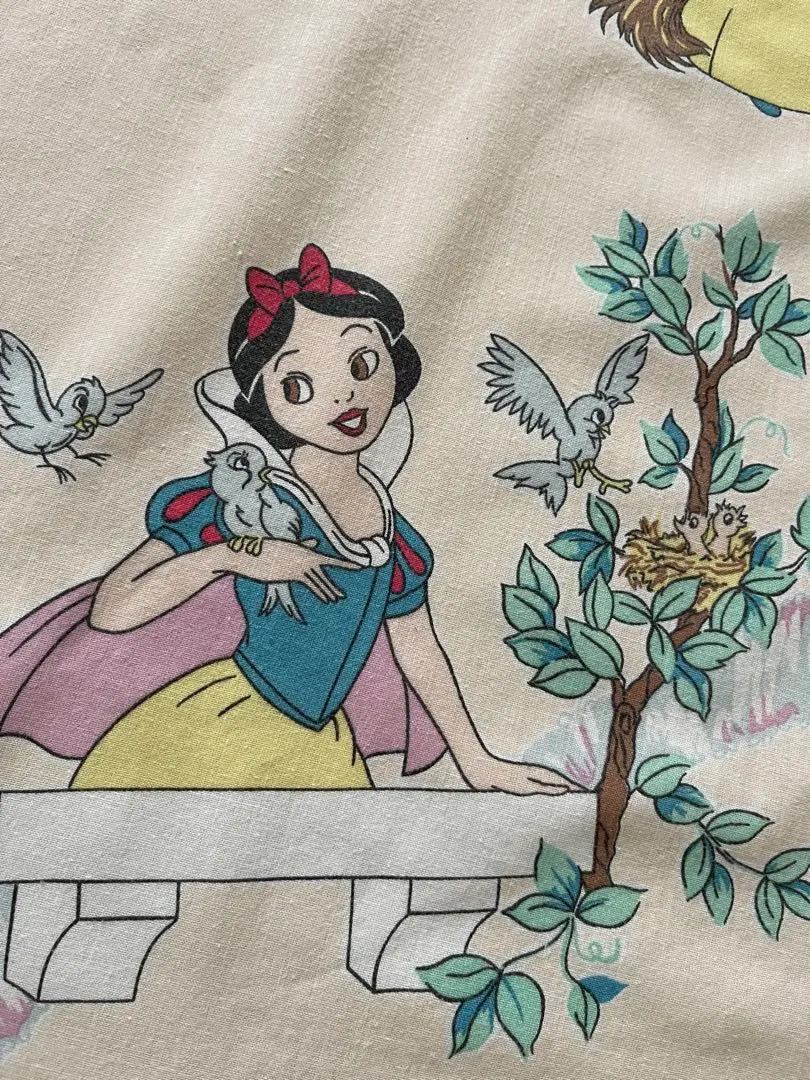 SALEディズニー♪白雪姫♪レア柄♪ツインフラットシーツ♪ヴィンテージ♪入手困難 SALEディズニー♪白雪姫♪レア柄♪ツインフラットシーツ