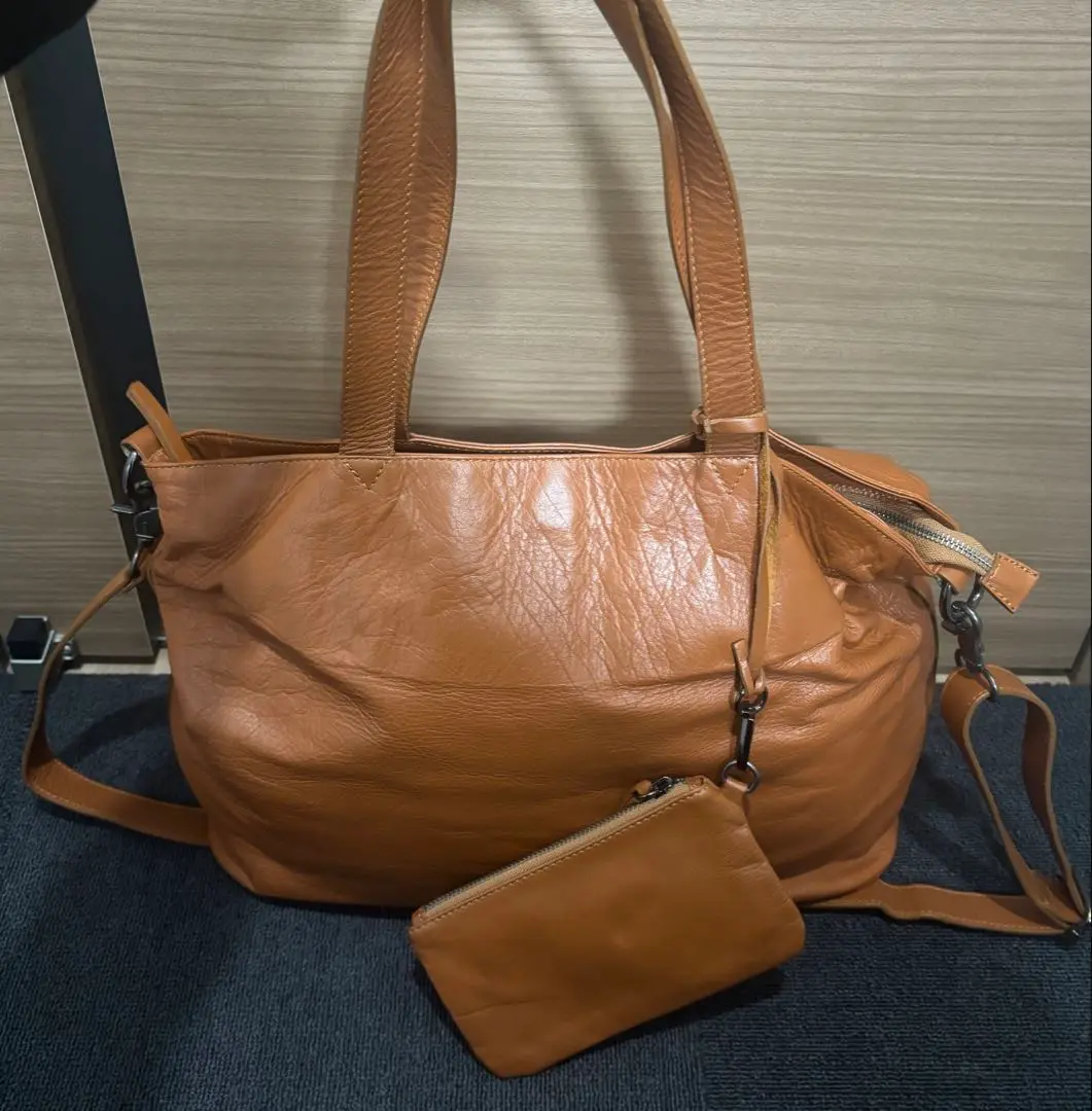 【送料無料/即納】  美品】ペレボルサ ボストン型トートバッグ ナイロン ロゴ バッグ
