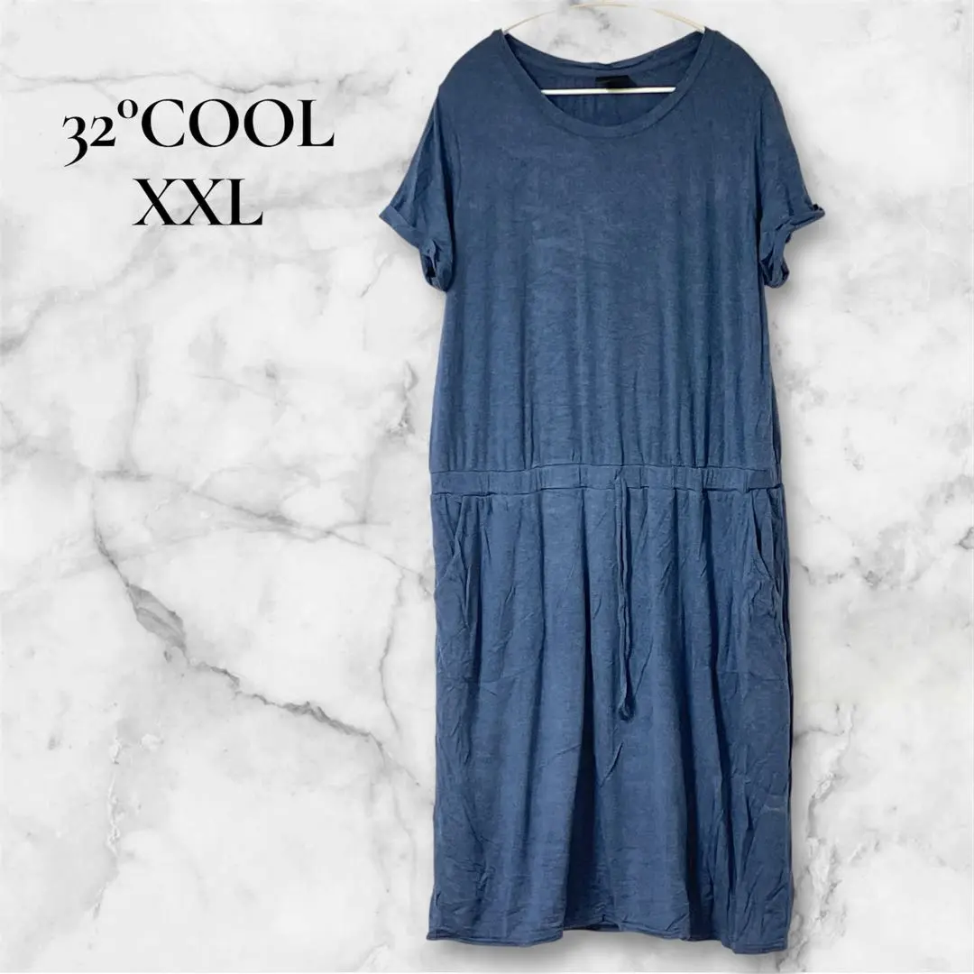 Thumbnail of Discount available ◎ 32°COOL [XXL] Blue Gray Short Sleeve Long Dress Maternity