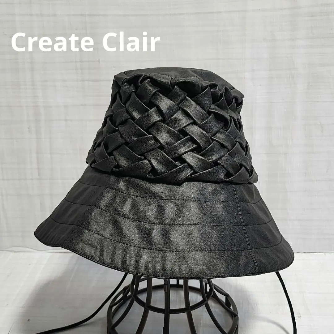 Create Clair クリエイト クレアー エコレザー　バケットハット Create Clair クリエイト クレアー エコレザーバケットハット