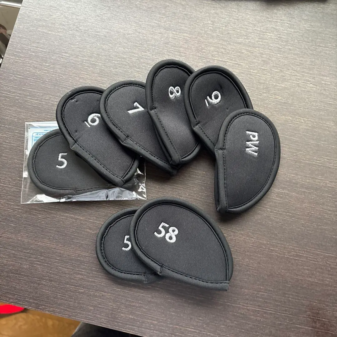 Thumbnail of Iron head covers, set of 8, black