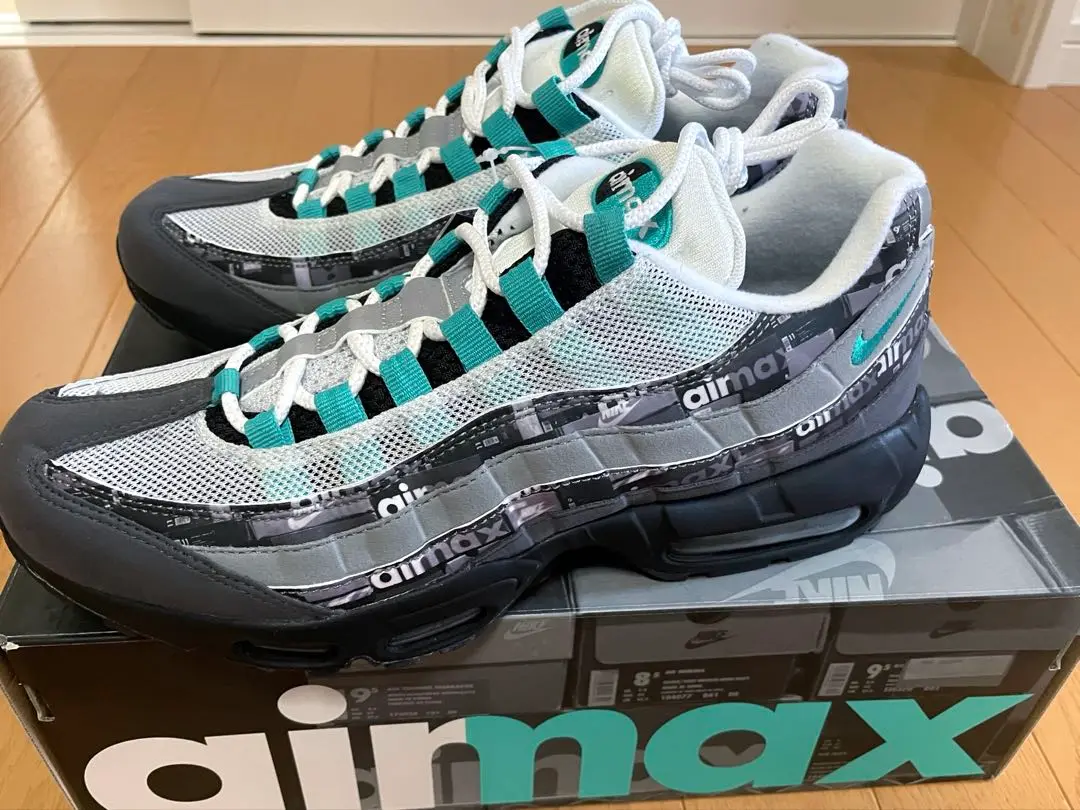 NIKE AIR MAX 95 エアマックス95 アトモスプリント 28㎝ NIKE AIR MAX 95 DLX PONY/SPORT RED-BLACK-CLASSIC GREEN