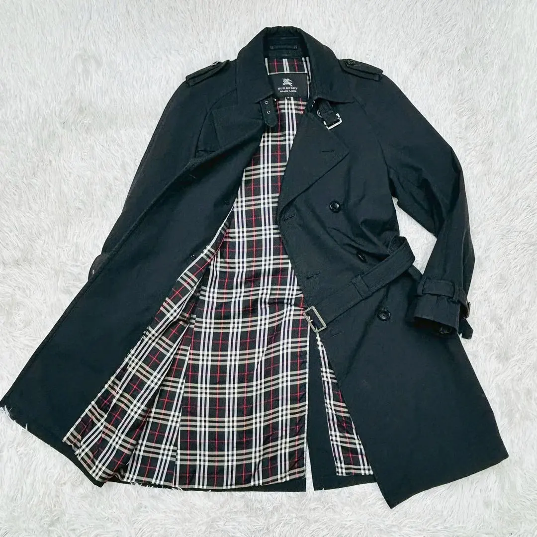 Thumbnail of 【Excellent Condition】BURBERRY Black Trench Coat Nova Check Belt