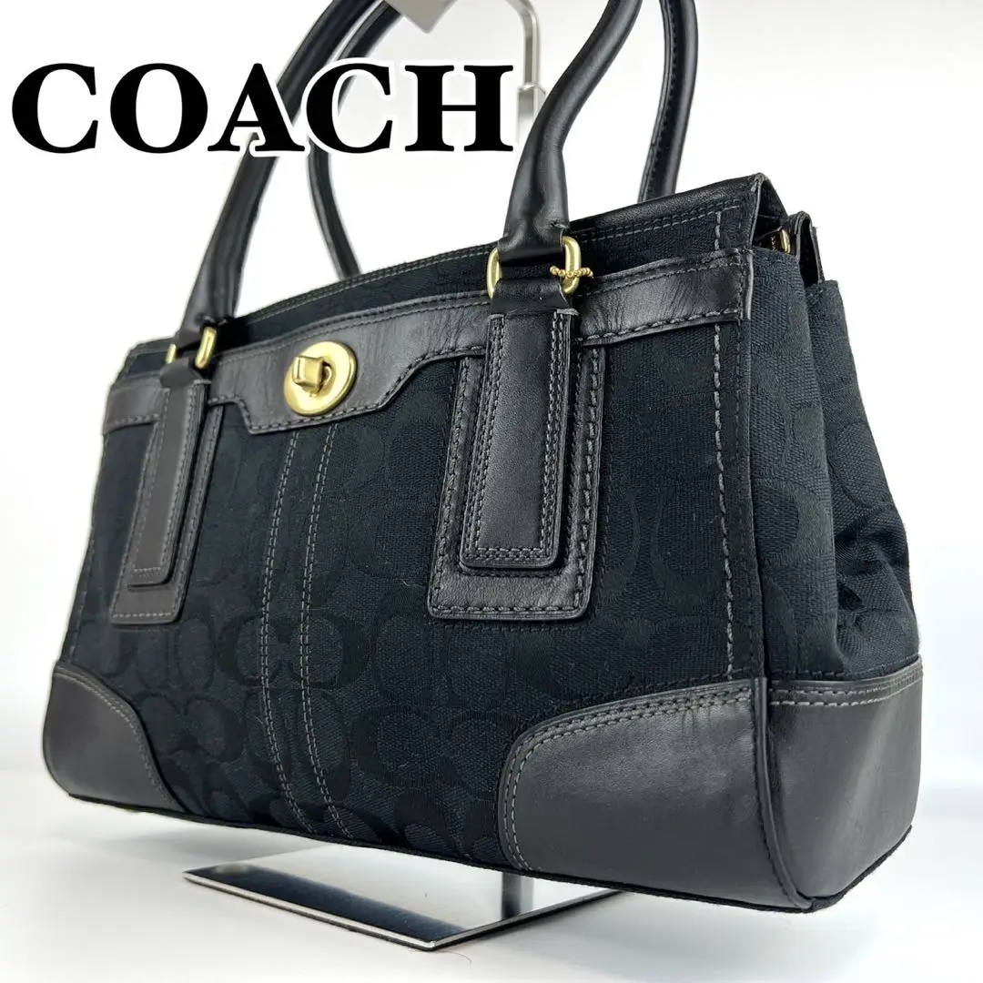 美品　コーチ ハンドバッグ 　coach　11062　ターンロック ブラウン 2025年最新】コーチ 11062の人気アイテム - メルカリ