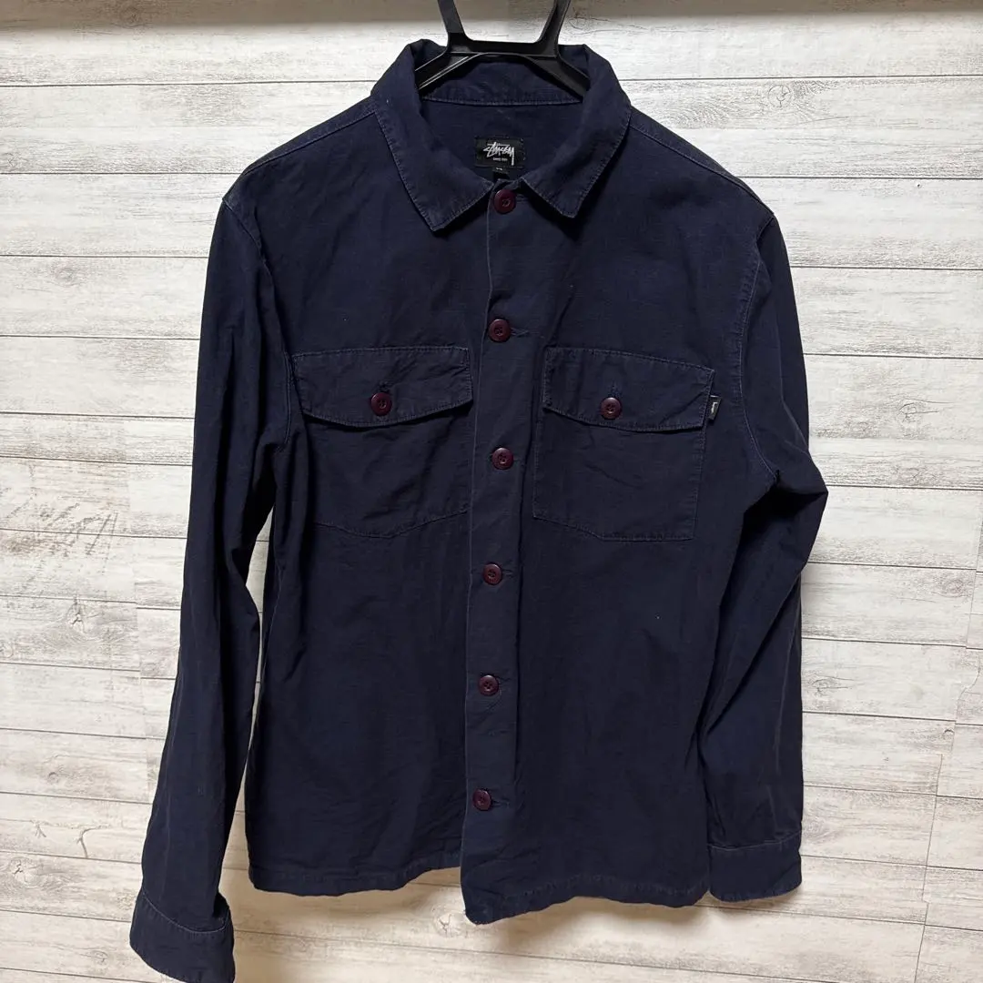 Thumbnail of USA Made Old Stussy Military Shirt Vintage M Black Tag