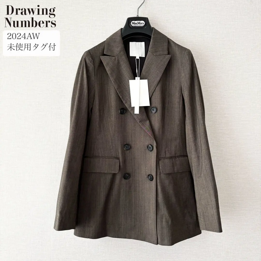 最終価格　【新品タグ付】Drawing Numbersジャケット Drawing Numbers】コットンオーガンジーダブルジャケット