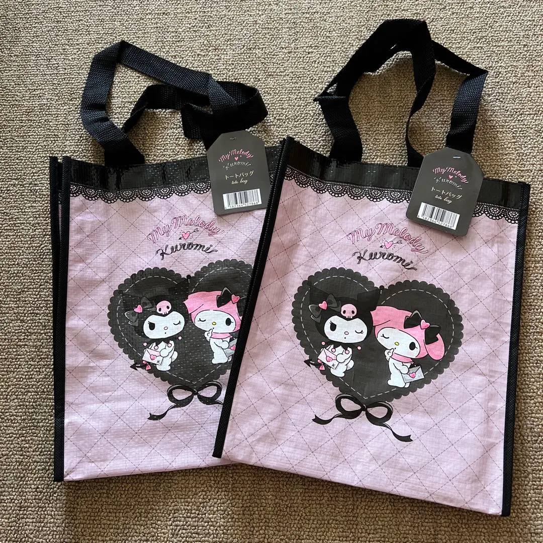 Thumbnail of 【Brand New with Tags】My Melody & Kuromi Tote Bags (2 items) Sanrio Seria Eco Bags
