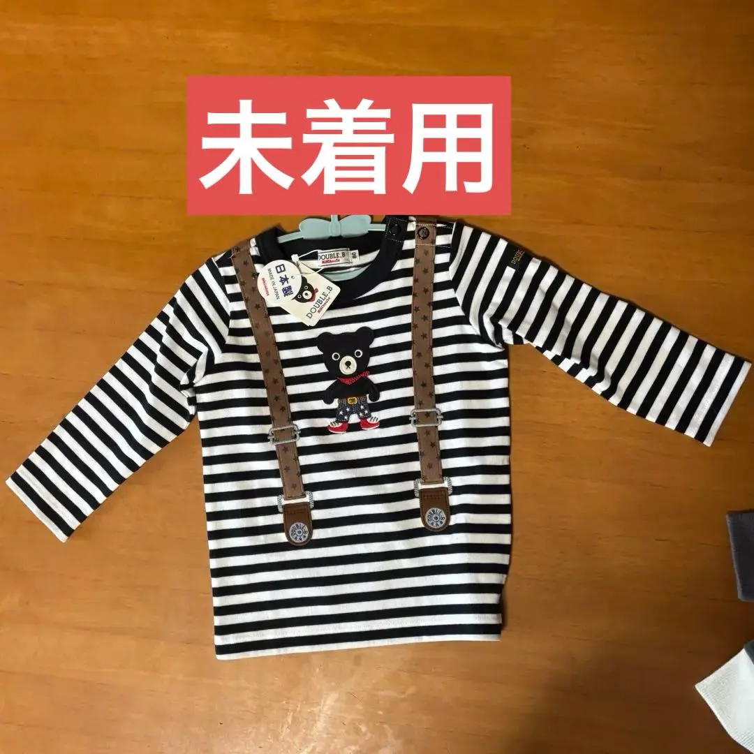 DOUBLE.B 條紋 長袖上衣 90cm 的縮圖