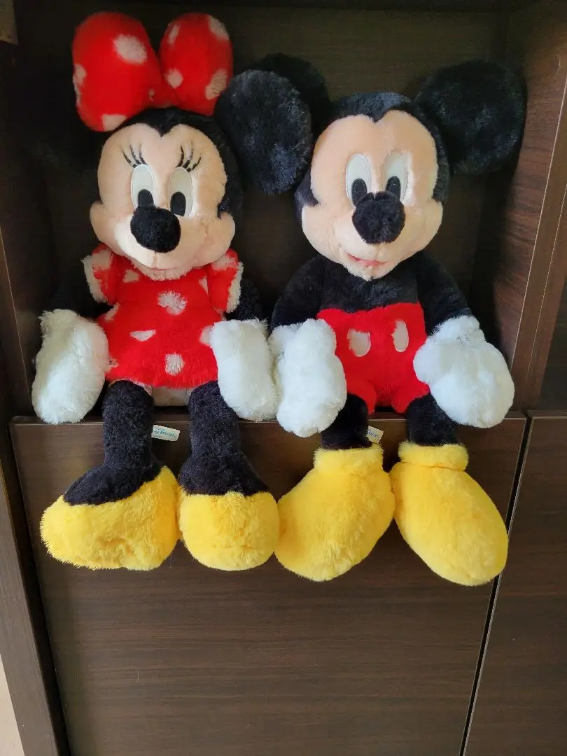 ミッキー＆ミニー ぬいぐるみ２体セット フラッフィープラッシー Disney - フラッグシップ東京限定 ミッキー&ミニーぬいぐるみ