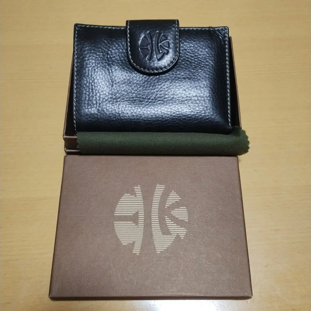 希少】三つ折り財布 エンリケロエベナッペ ブラック レザー 本革