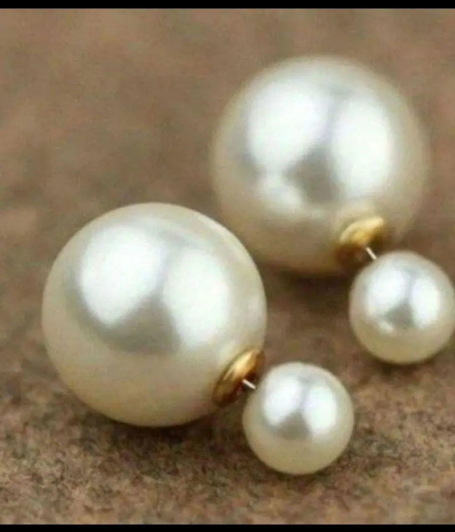 Thumbnail of Cute Ladies Earrings Korean Earrings Large Pearl Earrings Pearl Easy Back Catch