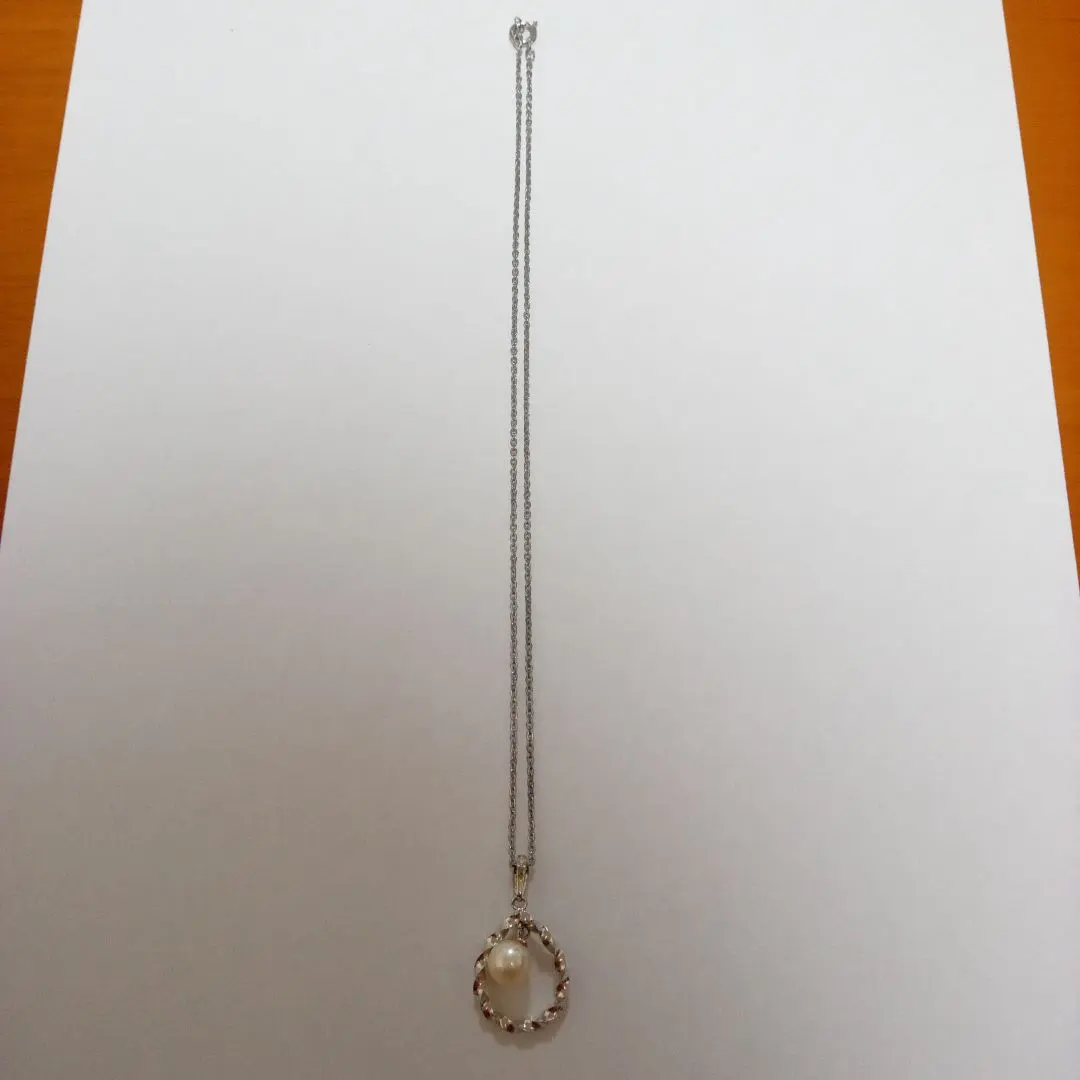 Thumbnail of Beautiful Condition Silver Pearl Top Necklace - White