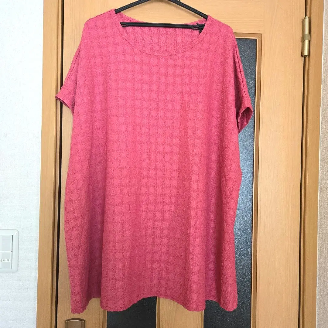 粉色束腰上衣 短袖★大碼 的縮圖