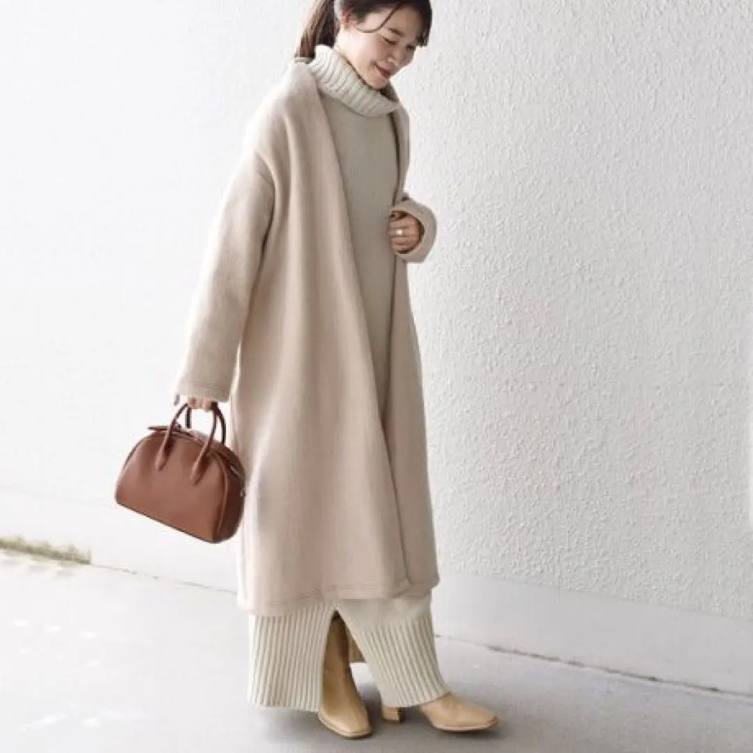 Thumbnail of New with tags SHIPS Needle Shaggy Haori Beige