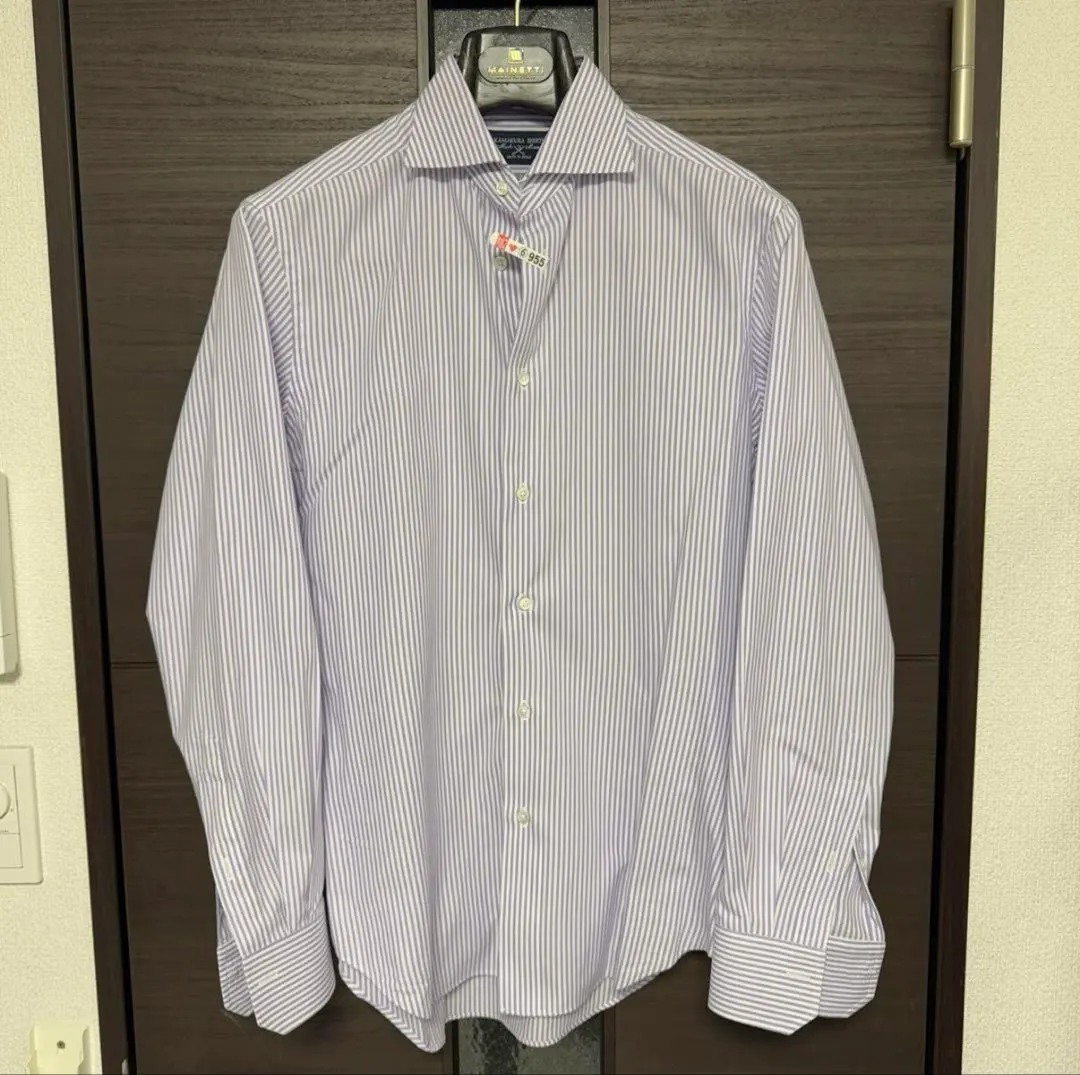 Thumbnail of Cleaned] Kamakura Shirts Slim Fit Francese Easy Stripe