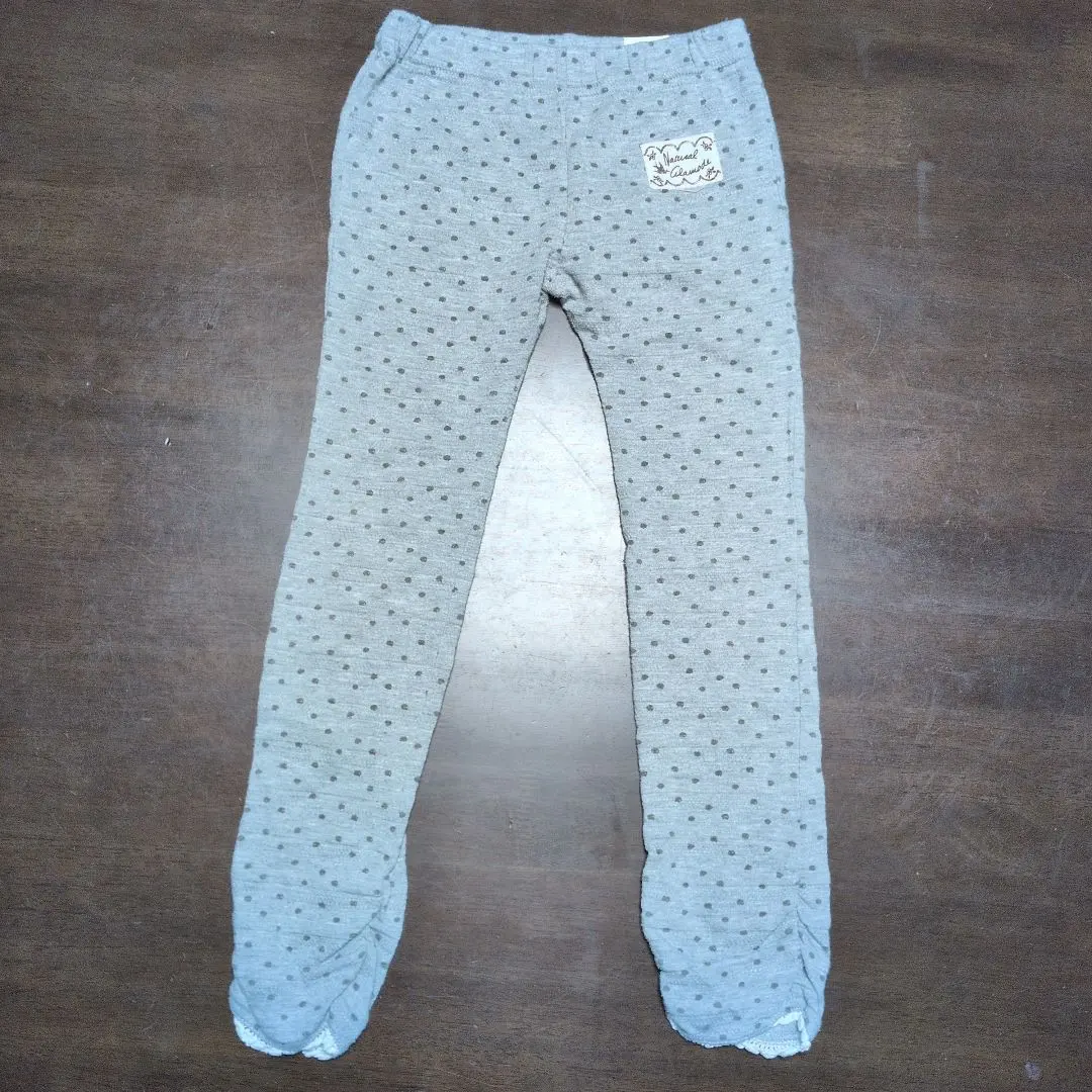 Thumbnail of Final price reduction! Natural alamode polka dot leggings, gray, size 110