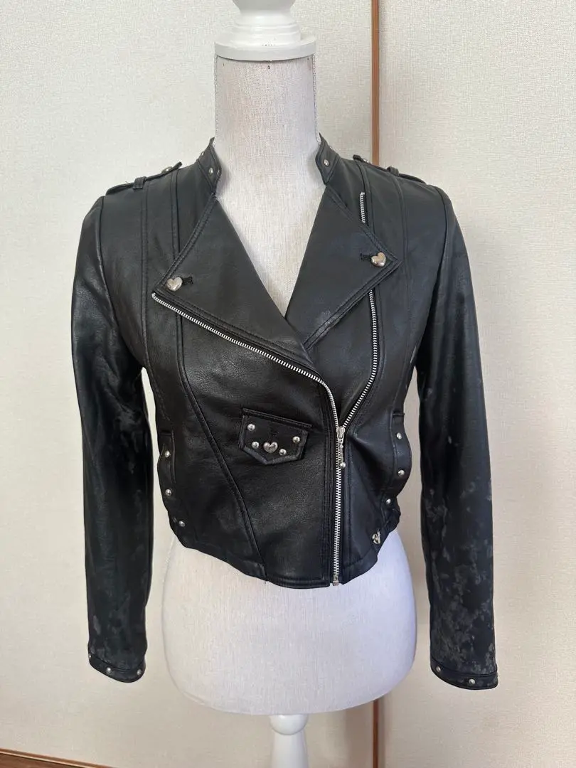 milk 黒 ライダースジャケット ショット Schott DOUBLE BREAST RIDERS/ダブルブレスト