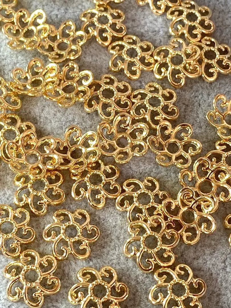 Thumbnail of ZP322-1 Flower Seat Gold Set Handmade Parts Copper Plated