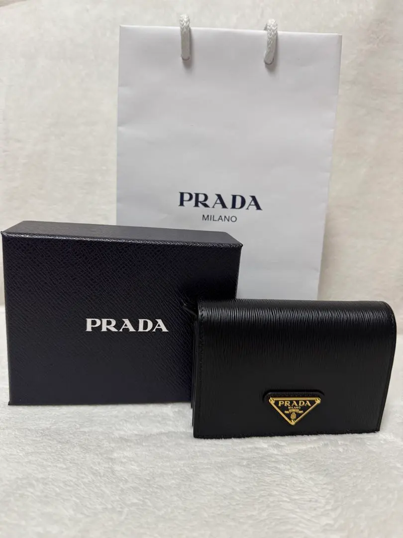 Thumbnail of Prada Saffiano Triangle Wallet