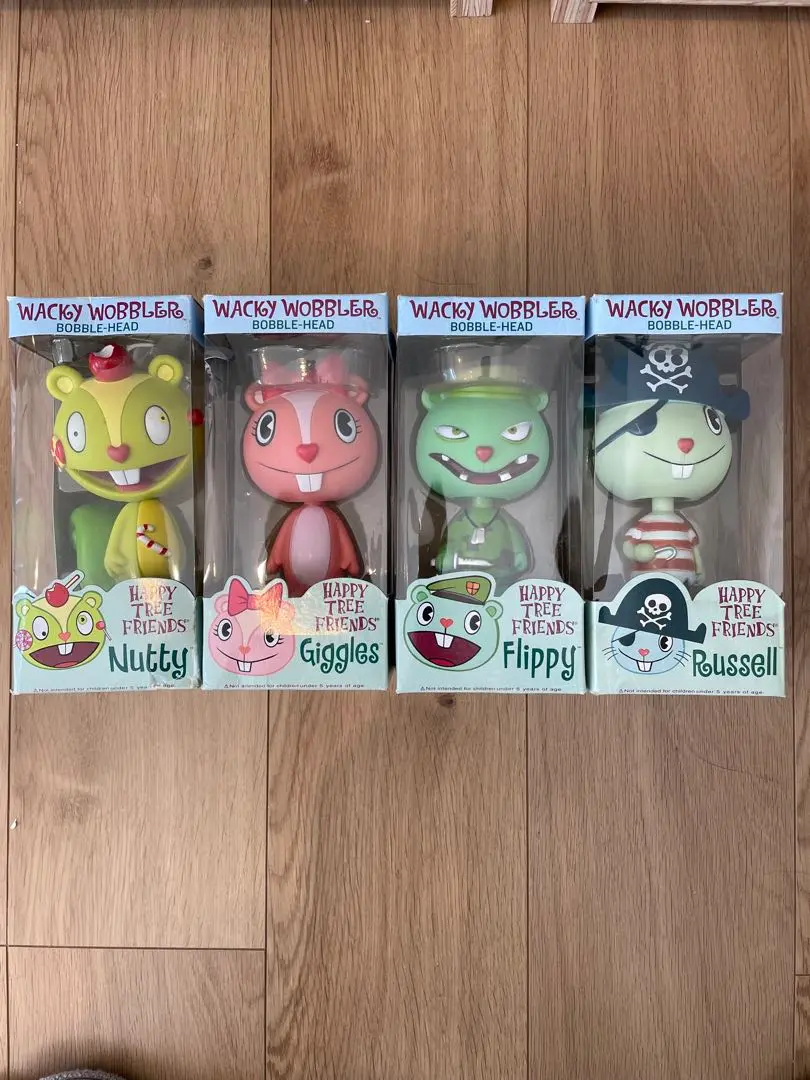 Wacky Wobbler ハッピーツリーフレンズ　4体セット 4PCS SET FUNKO HAPPY TREE FRIENDS WACKY WOBBLER RUSSELL