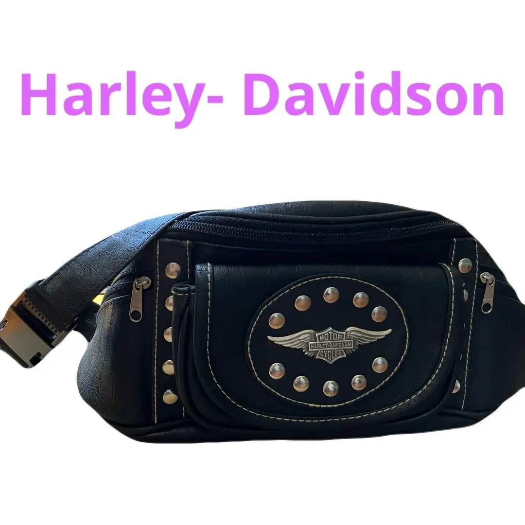 【美品】ハーレーダビッドソン 本革レザー ウエストポーチ ボディバッグ 希少 2025年最新】Harley-Davidson メンズ ボディバッグ・ウエスト