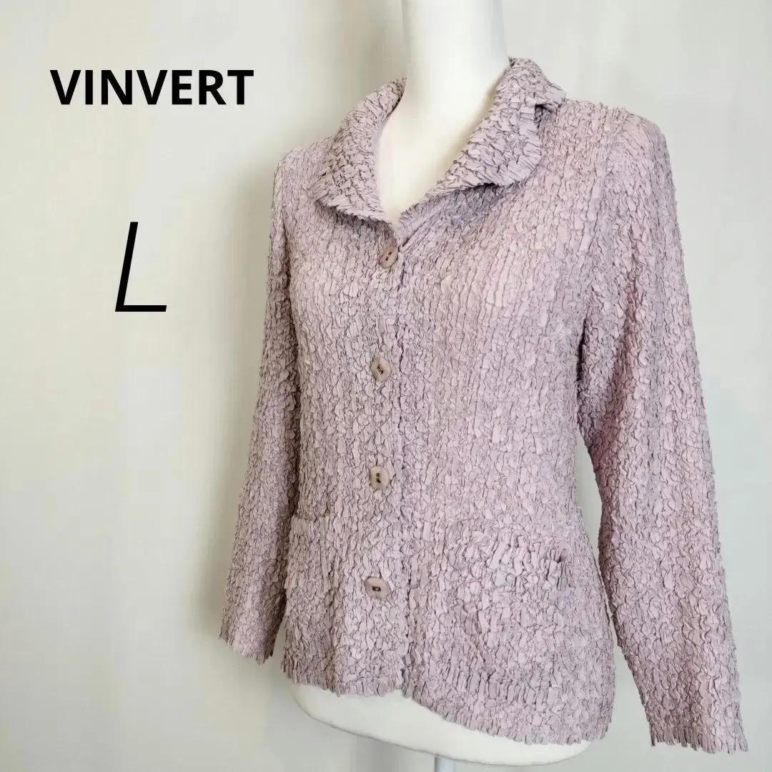 VINVERT✨抓皺外套 紫色 百褶 皺褶加工【L】c7045 的縮圖