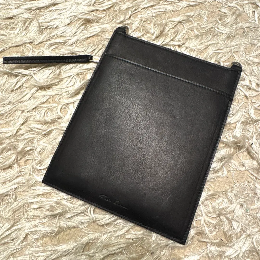 極美品✨リックオウエンス　ショルダーバッグ　オールレザー　ブラック　ユニセックス Rick Owens CLUB POUCH リックオウエンス クラブポーチ レザー