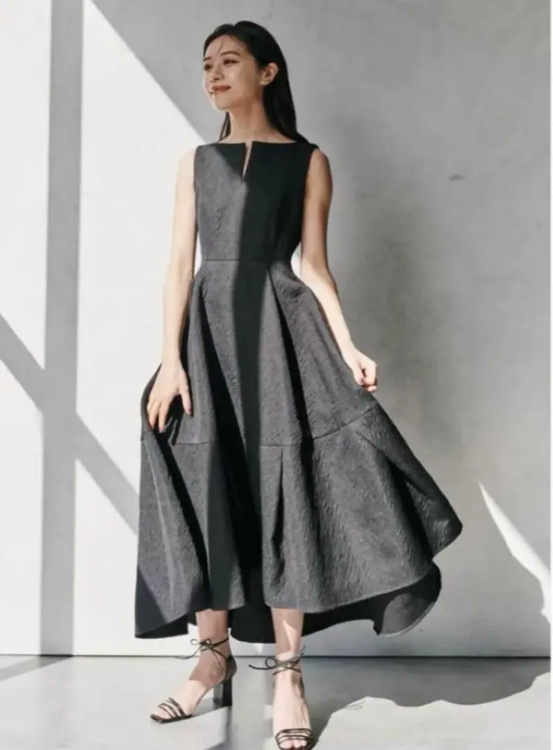 Thumbnail of [With Tag] laubeblanc Keyneck Jacquard Dress M