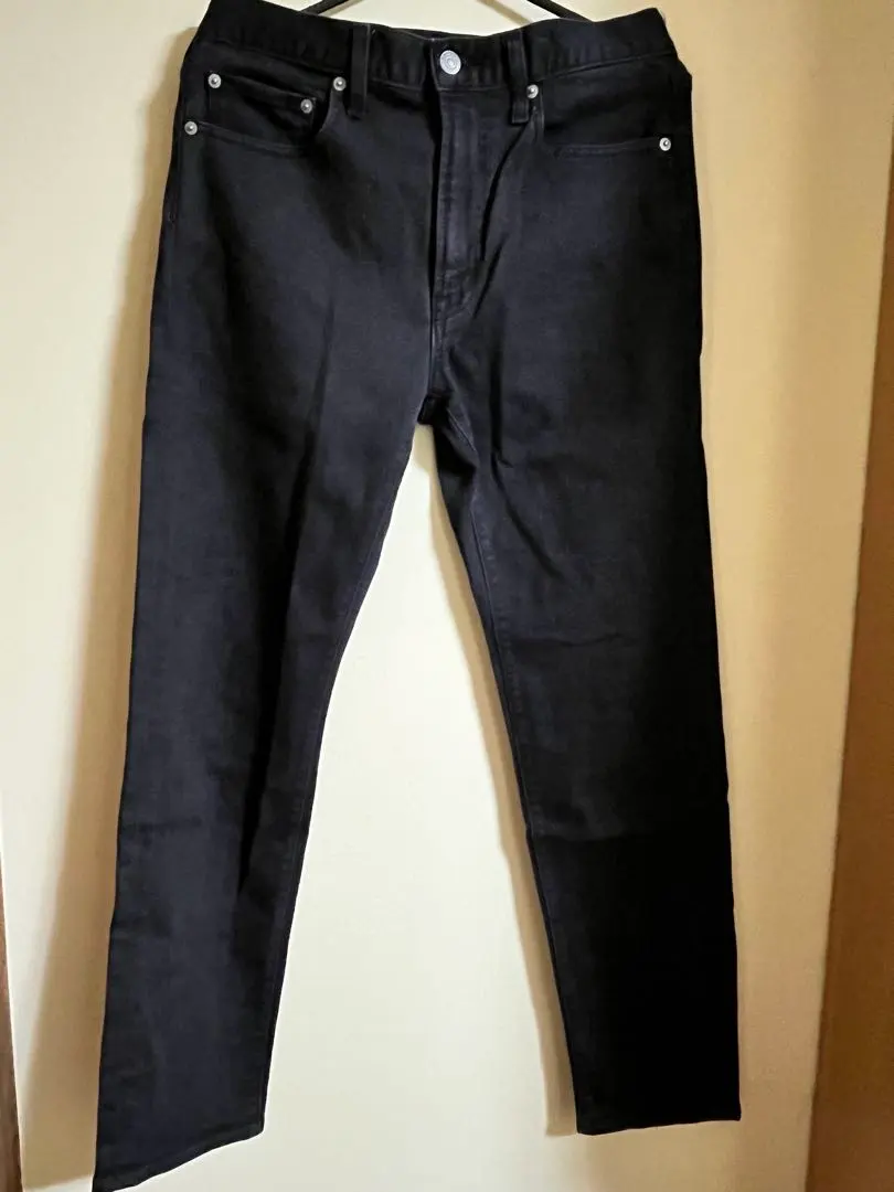 Thumbnail of Black denim pants, GU. Instant purchase available ⭕️