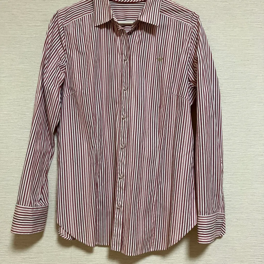 Thumbnail of Leilian Red and White Striped Long-Sleeved Dress Shirt