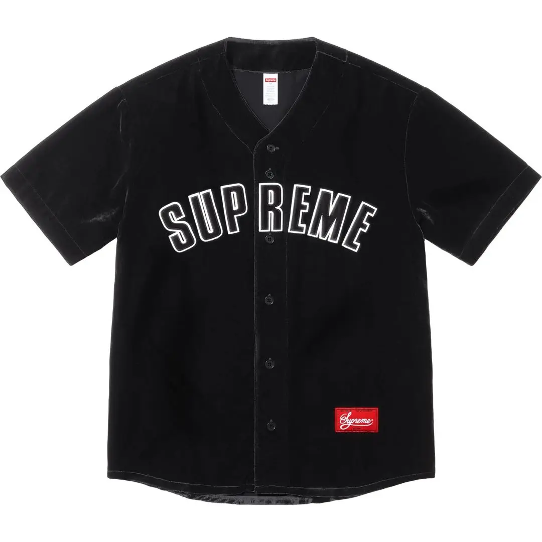 Supreme Velvet Baseball Jersey XL レオパード Supreme Velvet Baseball Jersey 