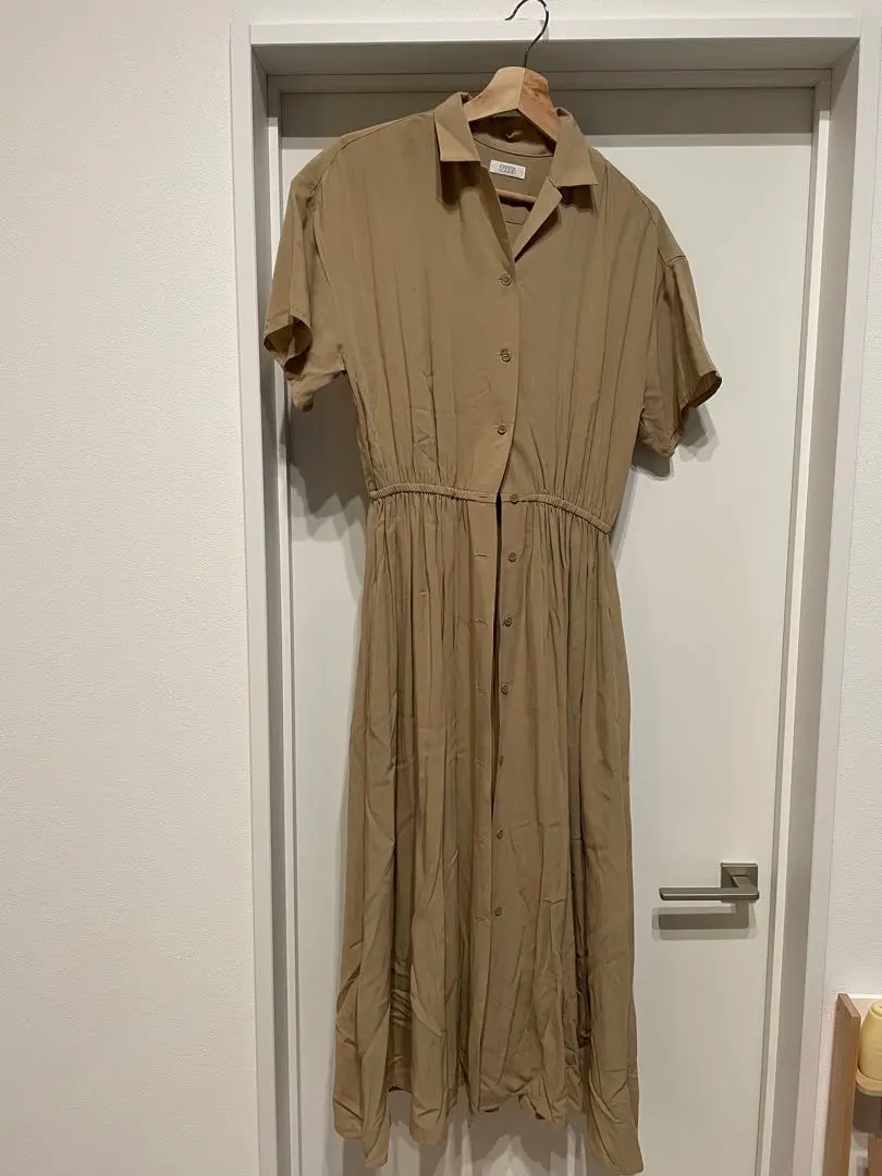 Thumbnail of LOWRYS FARM Beige Shirt Dress Short Sleeve