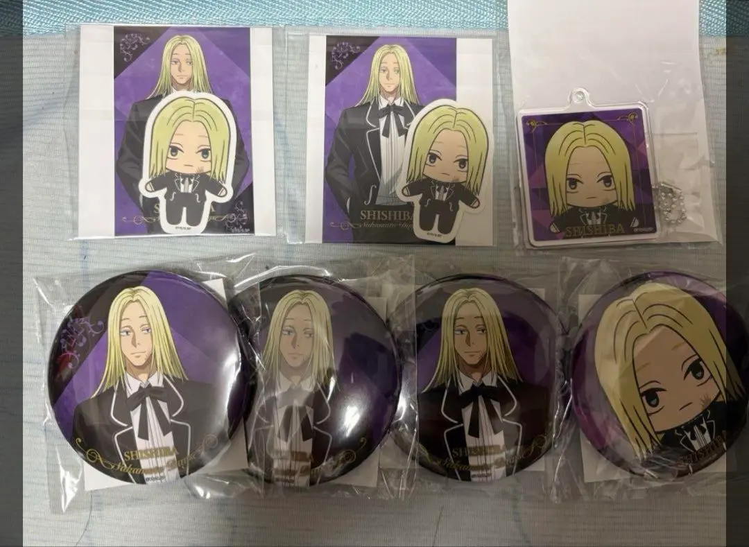 Thumbnail of Sakamoto Days Sega Lucky Kuji Shinigami 缶 Badge Sticker Acrylic Key Chain