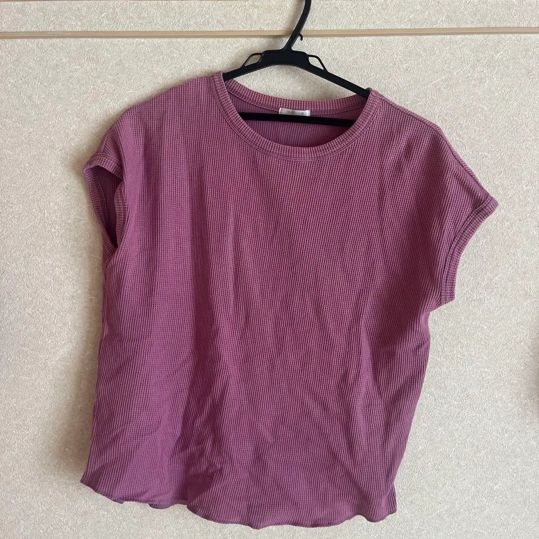 Thumbnail of Waffle Crew Neck Short Sleeve T-shirt Purple