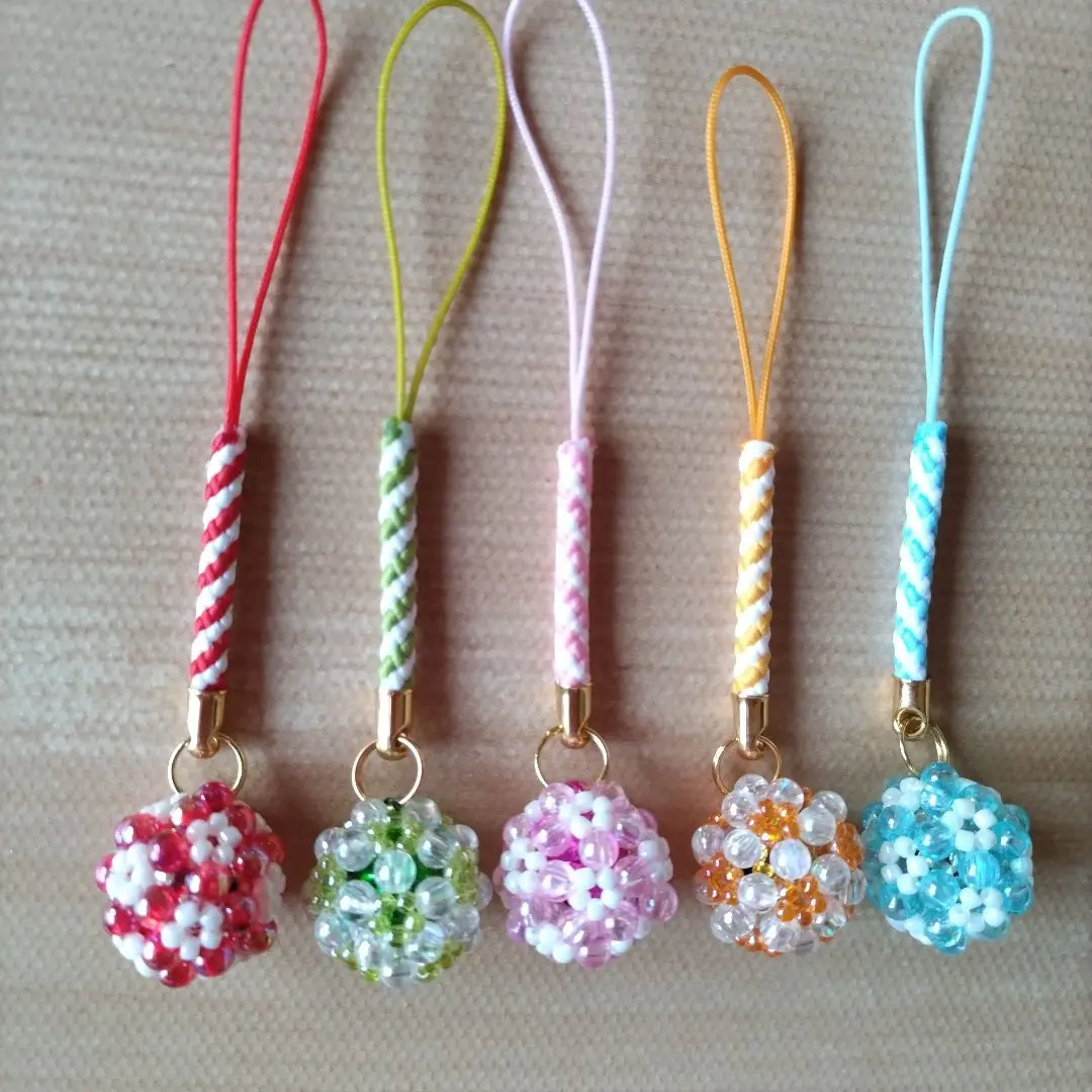 Thumbnail of Beaded strap with bell, handmade, cute