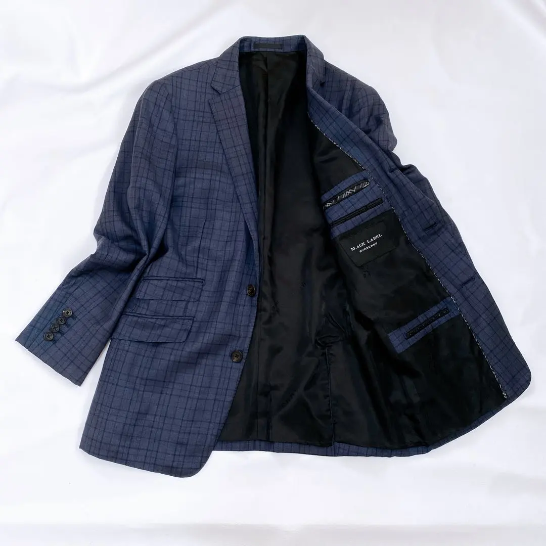 美品 BURBERRY BLACK LABEL 外套 西裝 格紋 42L 的縮圖