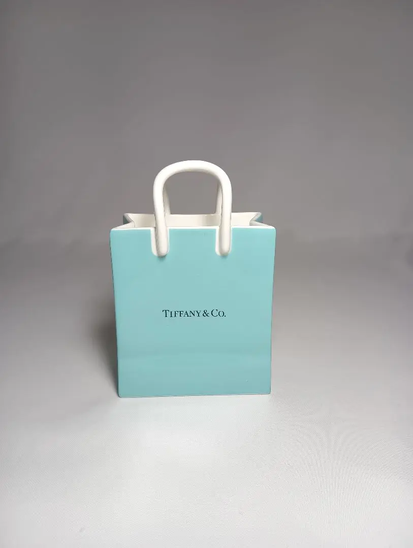 ティファニー　ショッピングバッグ　オブジェ　インテリア　置物 TIFFANY&Co ティファニー ショッピングバッグ型 オブジェ 置物