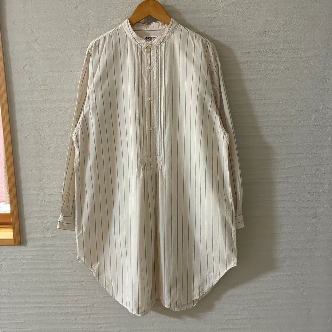 オーシバル★條紋長襯衫 粉紅色 t2507 的縮圖