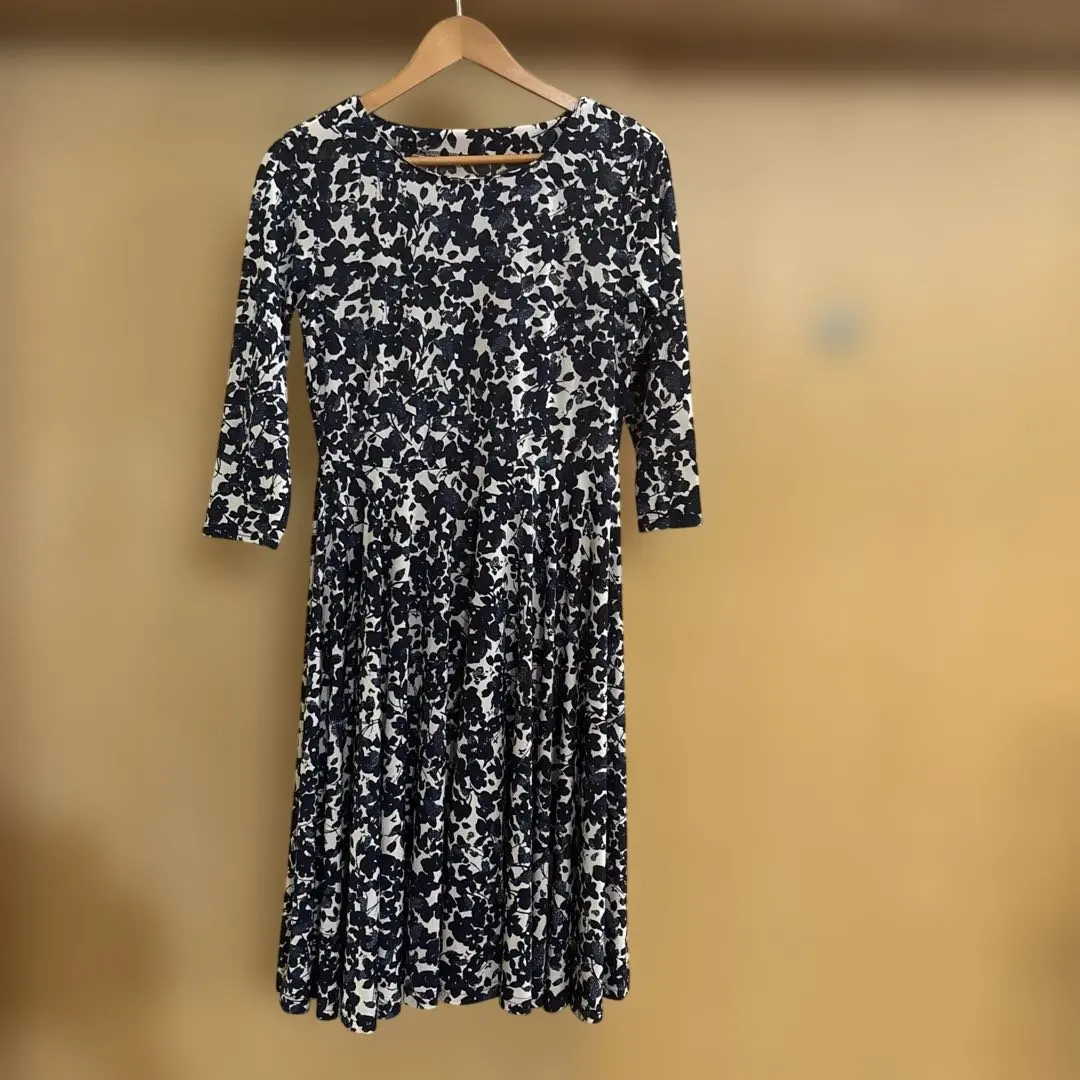 Thumbnail of Floral Print 3/4 Sleeve Flare Dress