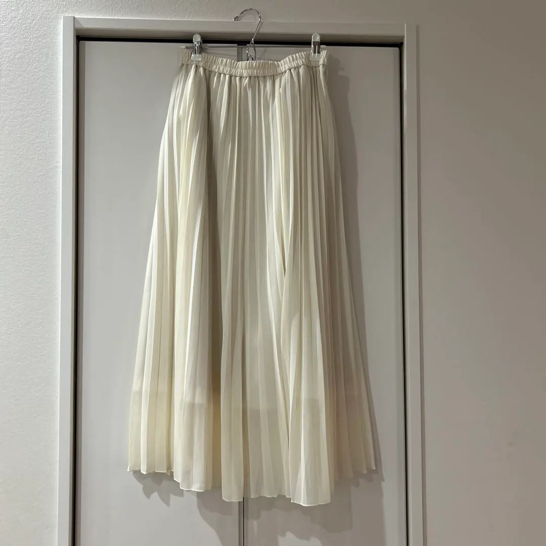 Thumbnail of Ivory Pleated Long Skirt