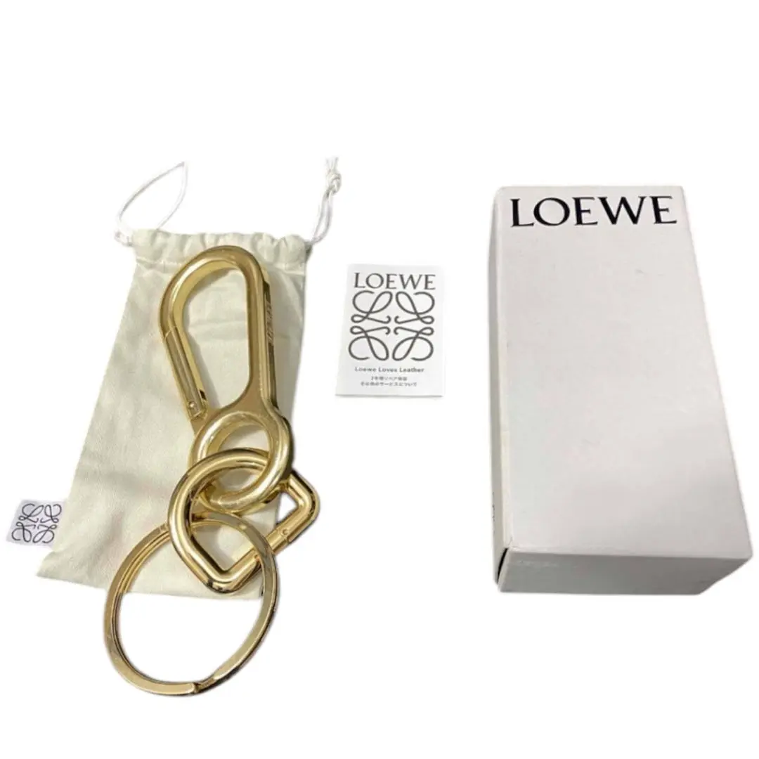 LOEWE キーリング キーチェーン アナグラム キーリング ゴールド - LOEWE