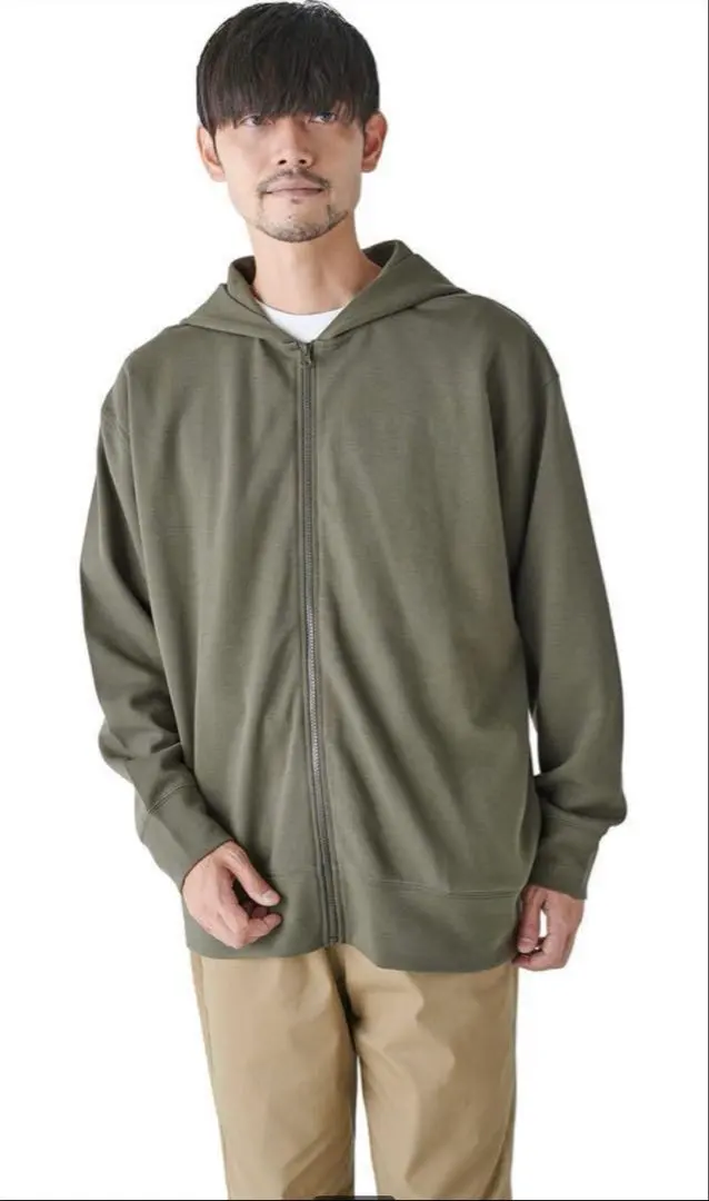 Thumbnail of ⭐️ Regular Fit Sweat Zip-Up Hoodie Khaki S ⭐️