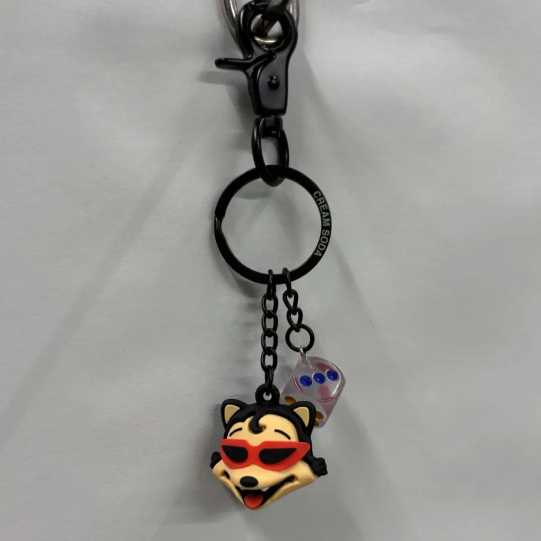 クリームソーダ ピンクドラゴン キーホルダー キーホルダ 当時物 ８０ｓ 90s クリームソーダ ピンクドラゴン キーホルダー キーホルダ 当時物