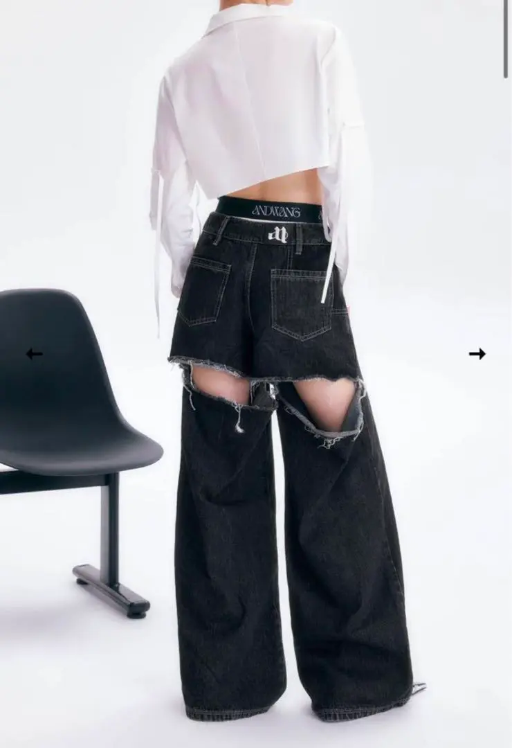 2025年最新】andwang back cutout denim pantsの人気アイテム