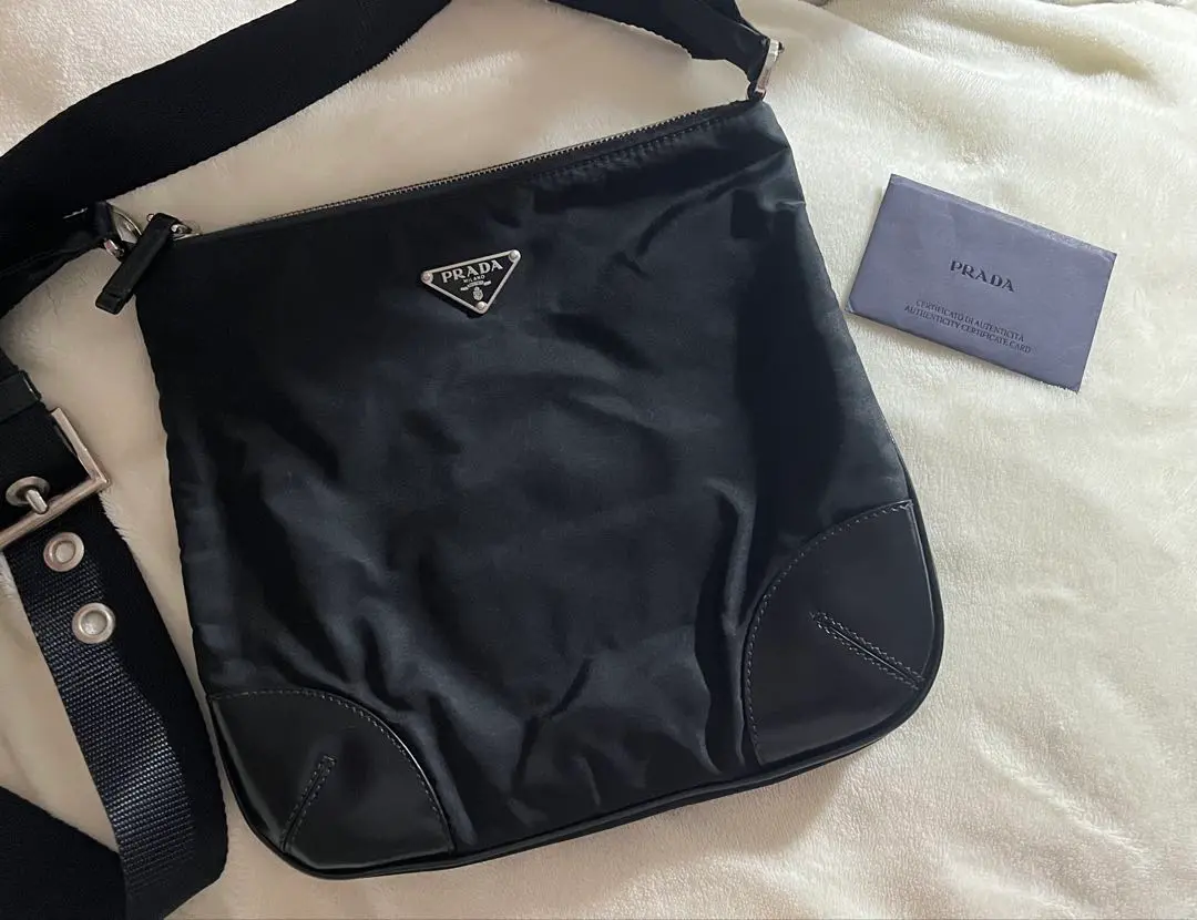 PRADA ブラック ナイロン ショルダーバッグ BT0332 PRADA 【中古】PRADA プラダ バッグ ショルダーバッグ ブラック