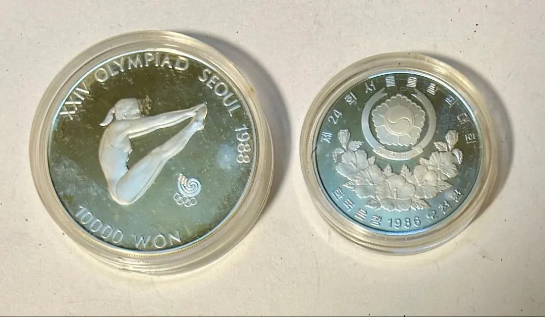 1988年ソウルオリンピック 馬術 10000ウォン大型記念銀貨　PCGS高鑑定 1988年ソウルオリンピック 馬術 10000ウォン大型記念銀貨 PCGS高