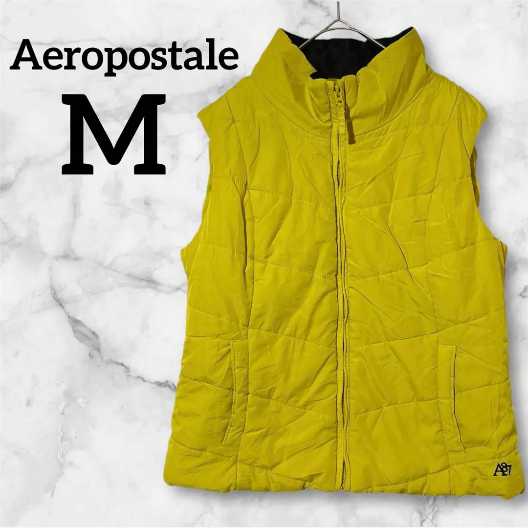 美品✨️ Aeropostale 【M】羽絨背心 黃色 羽絨 背心 的縮圖