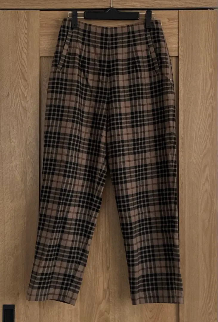Thumbnail of S&S Wool Check Pants Brown Black 38