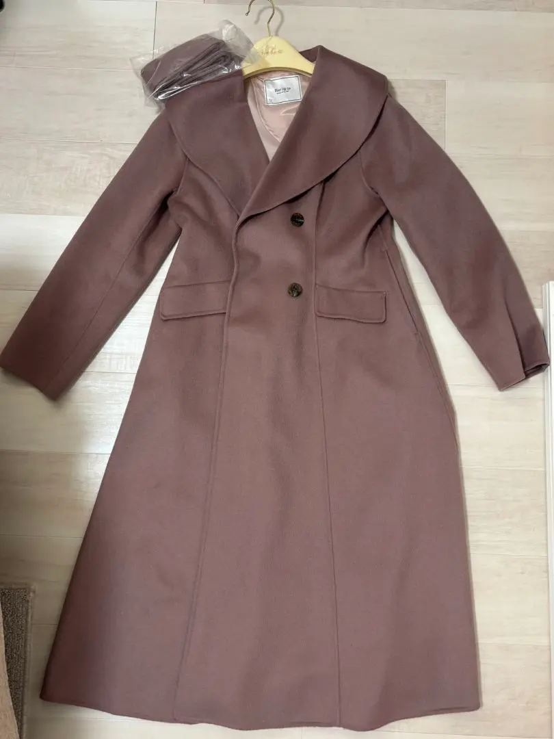 漢密爾頓羊毛河外套 裸粉色 的縮圖