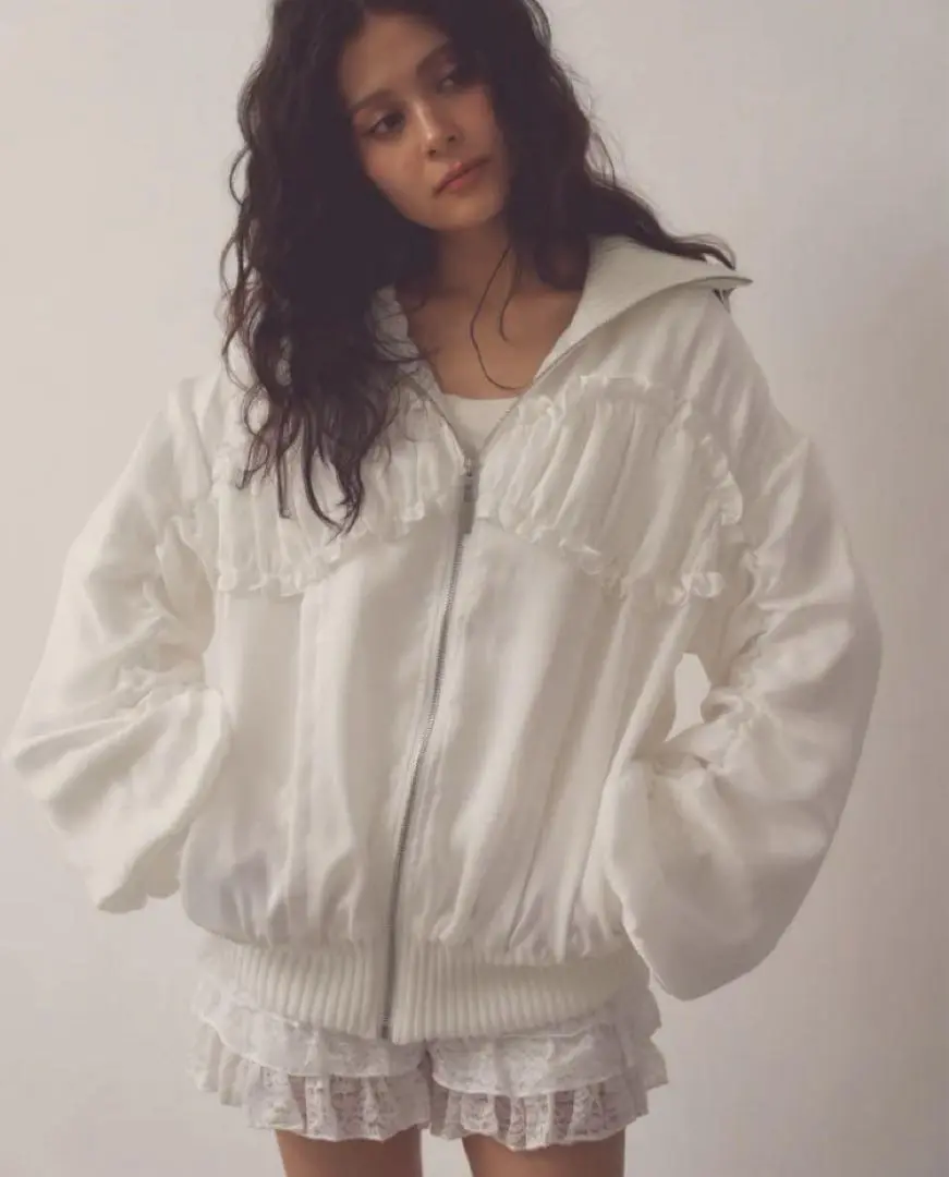 PELLICULEペリキュールchiffon gathering blouson
